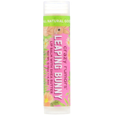 Crazy Rumors, Lip Balm with Shea Butter, Leaping Bunny, Plum Apricot, 0.15 oz (4.4 ml)