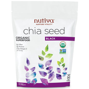 Nutiva,  Chia Seed, Black, 12 oz (340 g)