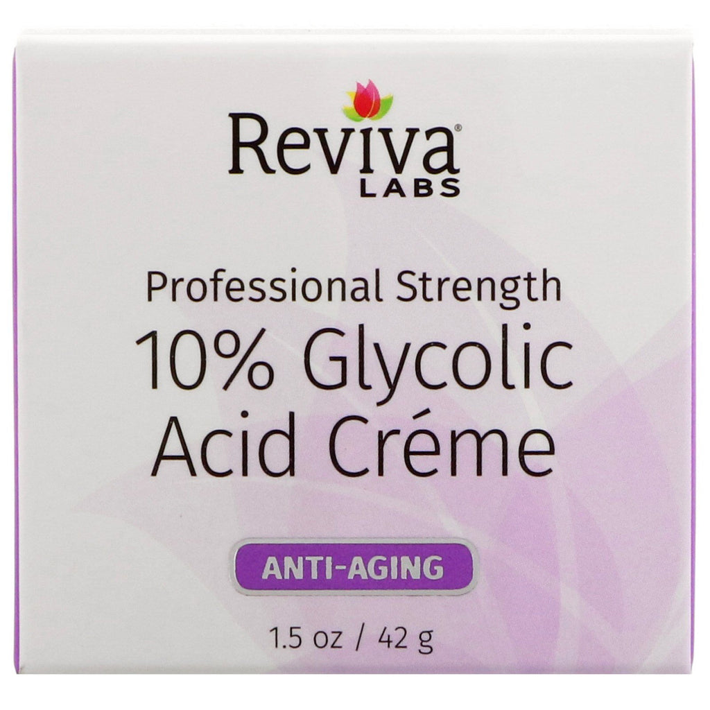 Reviva Labs, 10 % glykolsyrekrem, 1,5 oz (42 g)