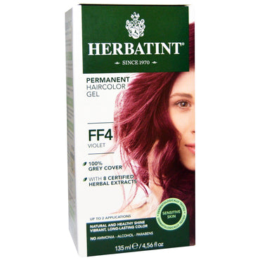Herbatint, جل تلوين الشعر الدائم، FF 4، بنفسجي، 4.56 أونصة سائلة (135 مل)