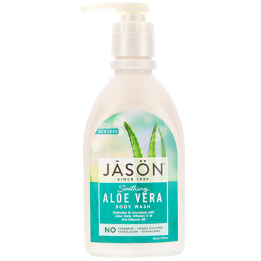 Jason Natural, Gel de baño natural puro, aloe vera calmante, 30 fl oz (887 ml)