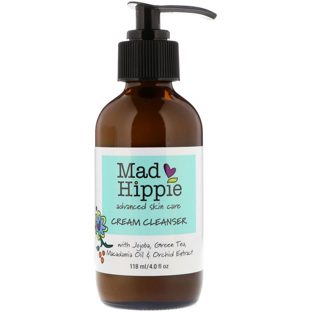 מוצרי טיפוח לעור Mad Hippie, קרם ניקוי, 13 חומרים פעילים, 4.0 פל אונקיות (118 מ"ל)