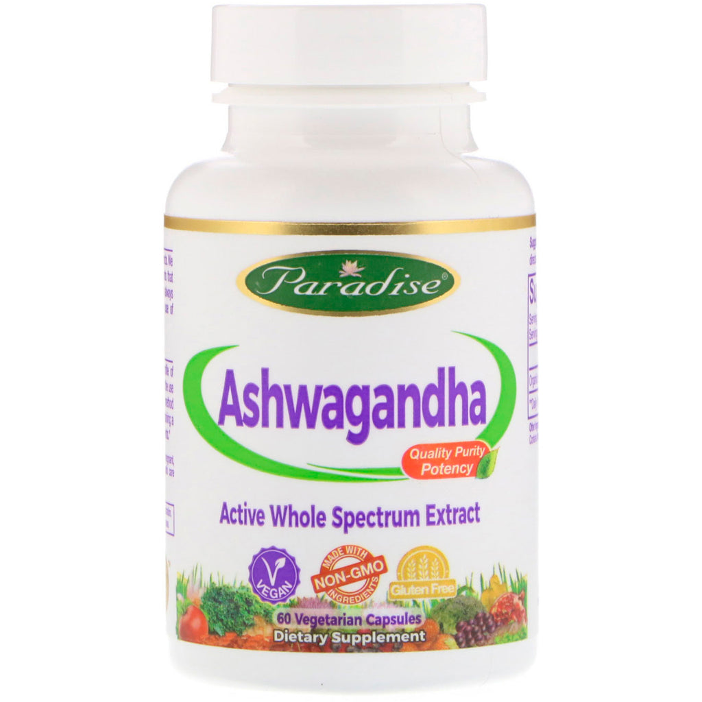 Paradise Herbs, Ashwagandha, 60 capsules végétariennes