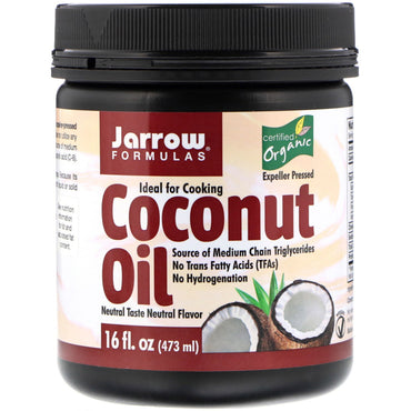 Jarrow Formulas, Aceite de coco, 16 fl oz (473 g)