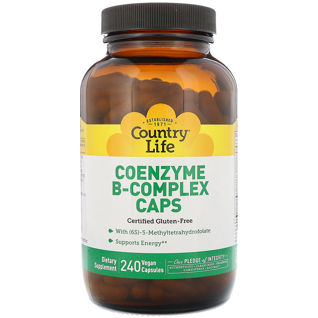 Country Life, Coenzyme B-Complex Caps, 240 capsules végétaliennes