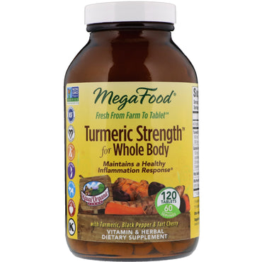 MegaFood, Turmeric Strength for Whole Body, 120 Tablets