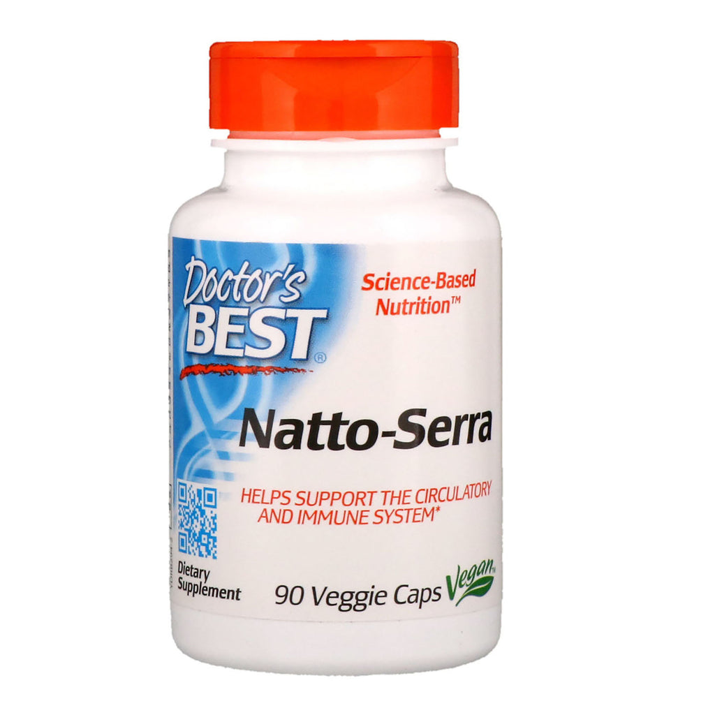 Doctor's Best, Natto-Serra, 90 wegetariańskich czapek