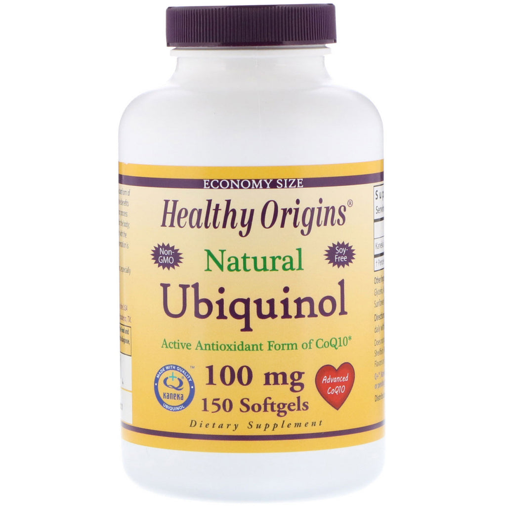 Zdrowe pochodzenie, Ubichinol, 100 mg, 150 kapsułek żelowych