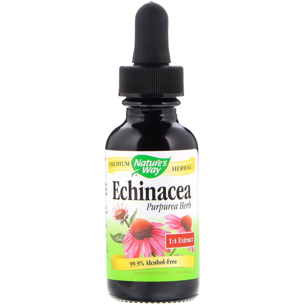 Nature's Way, Echinacea, ปราศจากแอลกอฮอล์ 99.9%, 1 ออนซ์ (30 มล.)