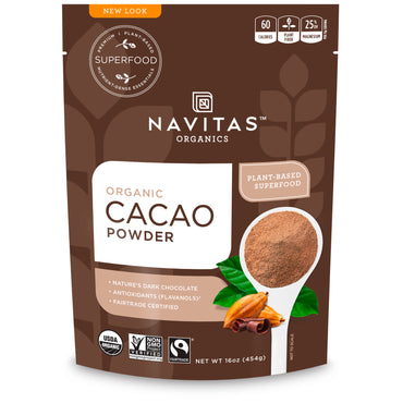 Navitas s, cacaopoeder, 16 oz (454 g)