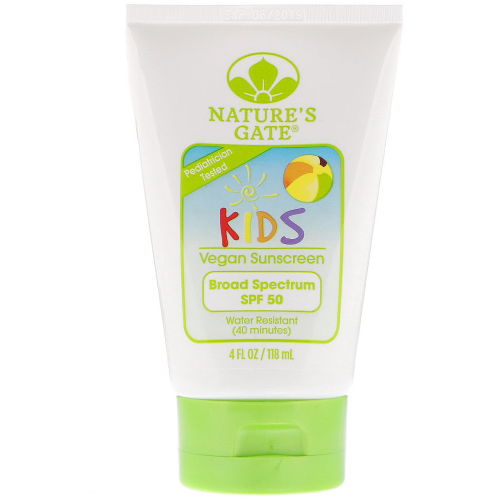 Nature's Gate Kids Broad Spectrum FPS 50 Protetor solar sem perfume 118 ml (4 fl oz)