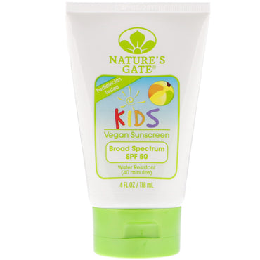 Nature's Gate Kids Broad Spectrum SPF 50 Sunscreen Fragrance-Free 4 fl oz (118 ml)