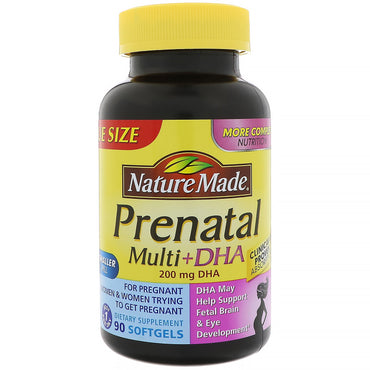 Nature made, prenatal multi + dha, 90 cápsulas blandas