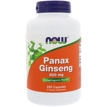 Now Foods, Panax Ginseng, 500 mg, 250 cápsulas