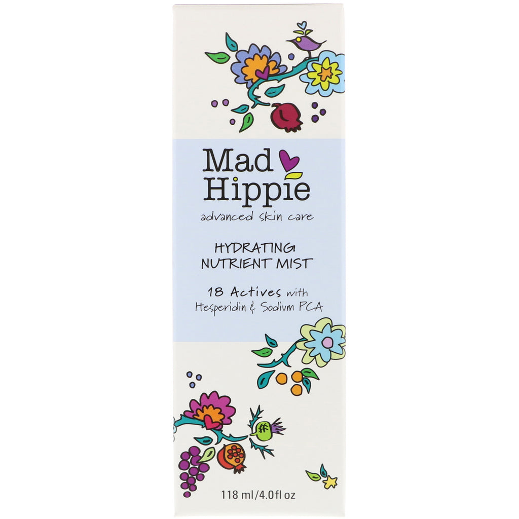 Mad Hippie Skin Care Products, Brume nutritive hydratante, 4,0 fl oz (118 ml)