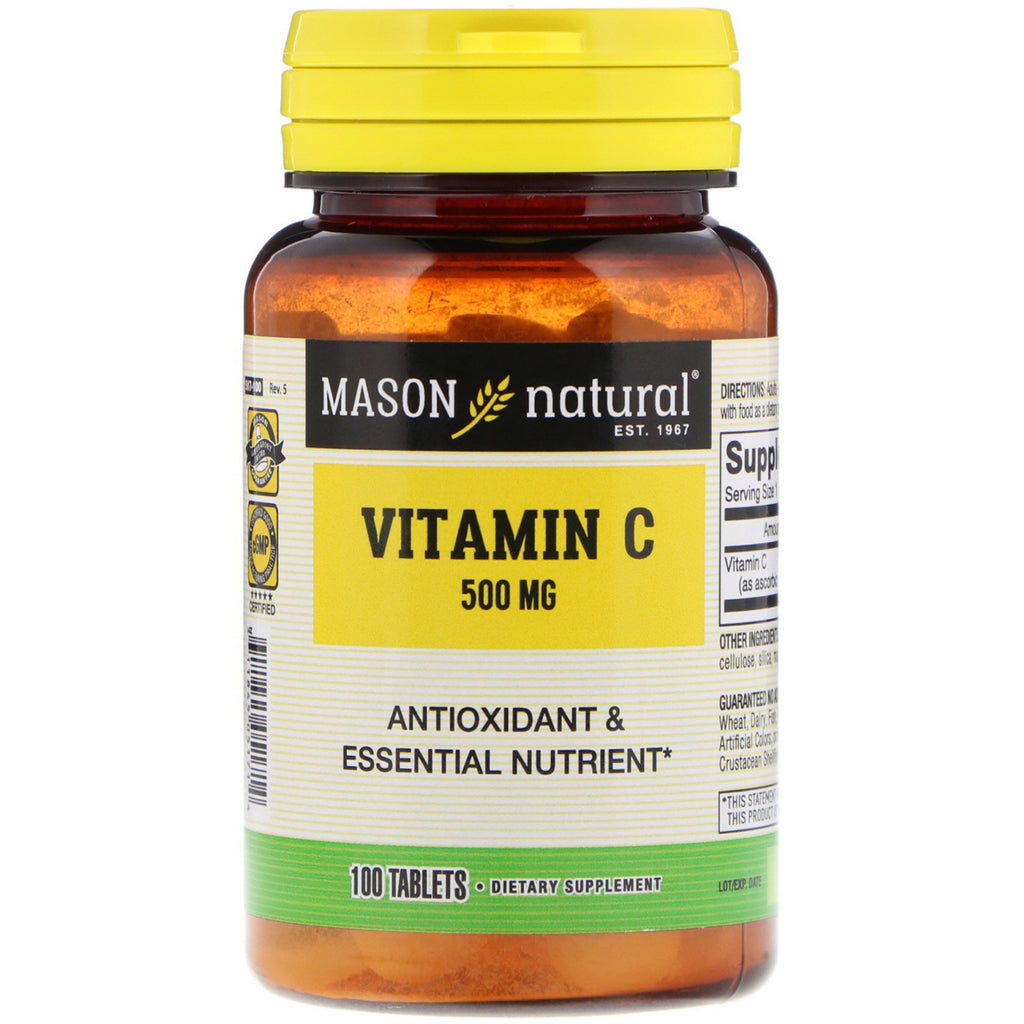 Mason Natural, vitamina C, 500 mg, 100 compresse