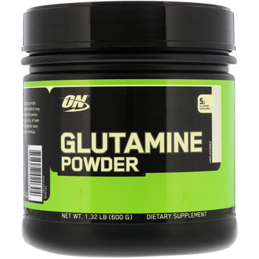 Optimum Nutrition, poudre de glutamine, sans saveur, 1,32 lb (600 g)