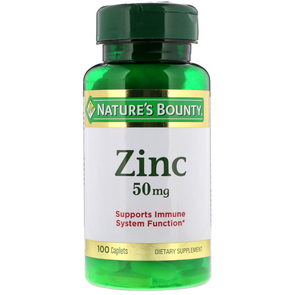 Nature's Bounty, Zinc, 50 mg, 100 cápsulas