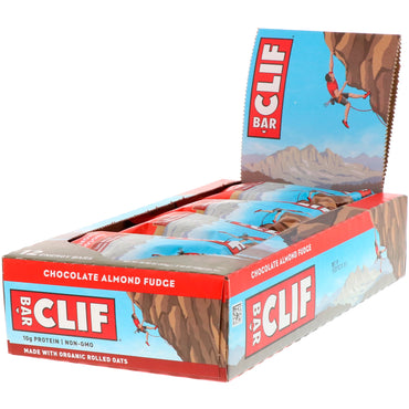 Clif Bar Energy Bar Sjokolade Mandel Fudge 12 Barer 2,40 oz (68 g) hver