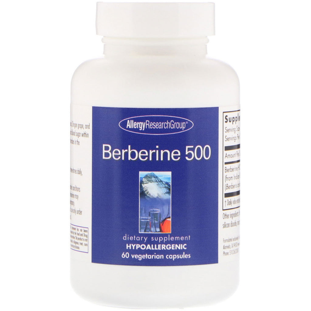 Groupe de recherche sur les allergies, Berbérine 500, 60 capsules végétariennes