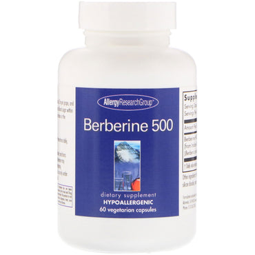 एलर्जी अनुसंधान समूह, बेर्बेरिन 500, 60 शाकाहारी कैप्सूल