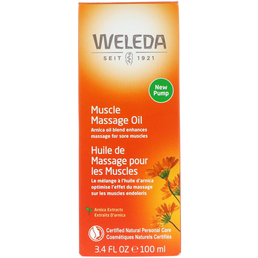 Weleda, Aceite para masaje muscular, extractos de árnica, 3,4 fl oz (100 ml)