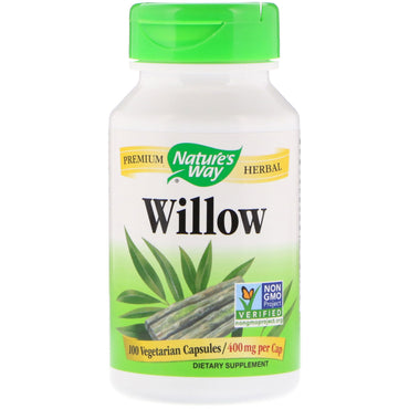 Nature's Way, Willow, 400 mg, 100 Vegetarian Capsules