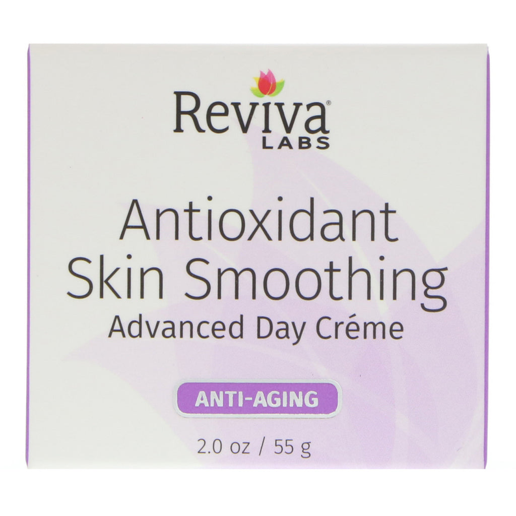 Reviva Labs, Przeciwutleniający wygładzający skórę, Zaawansowany krem ​​na dzień, Przeciwstarzeniowy, 2 uncje (55 g)