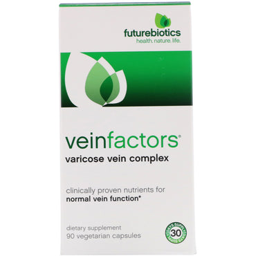FutureBiotics, VeinFactors, Complejo de venas varicosas, 90 cápsulas vegetarianas