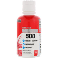 EVLution Nutrition, L-Carnitine500, Natural Berry, 16 fl oz (465 ml)