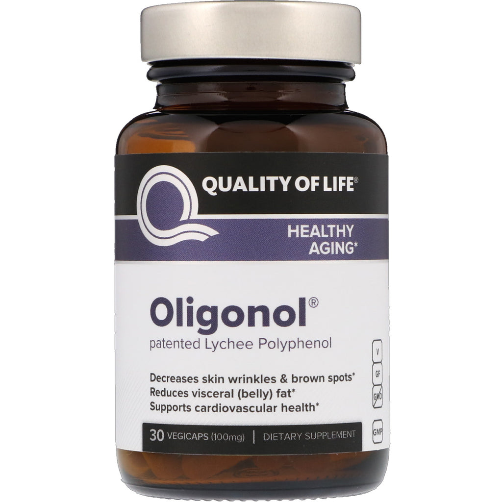 Quality of Life Labs, オリゴノール、100 mg、ベジカプセル 30 個