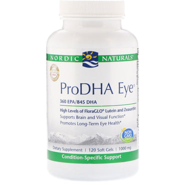 Nordic Naturals, ProDHA pour les yeux, 1 000 mg, 120 gélules