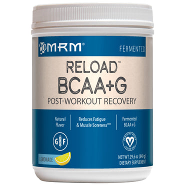 MRM, BCAA + G 재장전, 운동 후 회복, 레모네이드, 840g(29.6oz)