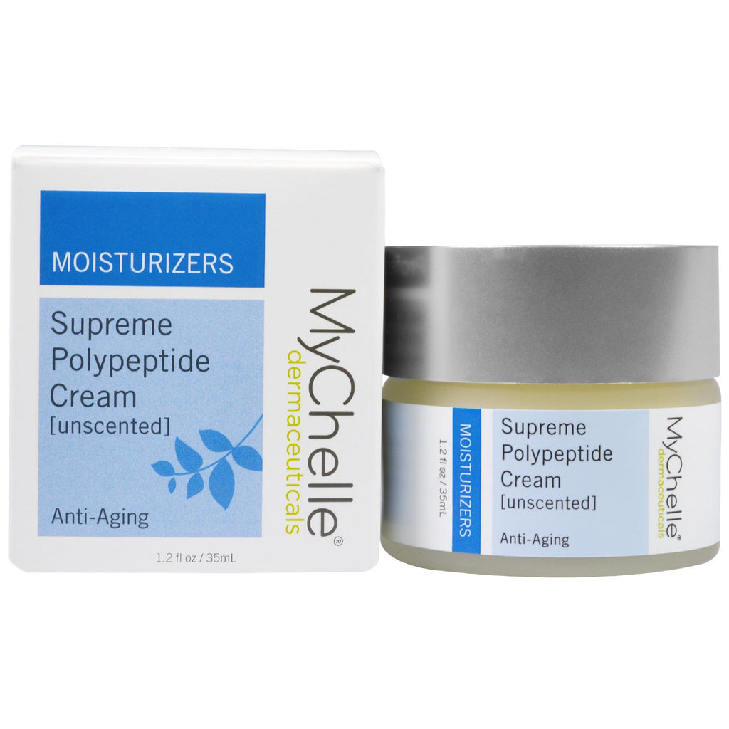 MyChelle Dermaceuticals, Supreme Polypeptide Moisturizers, Cream Oparfymerad, 1,2 fl oz (35 ml)