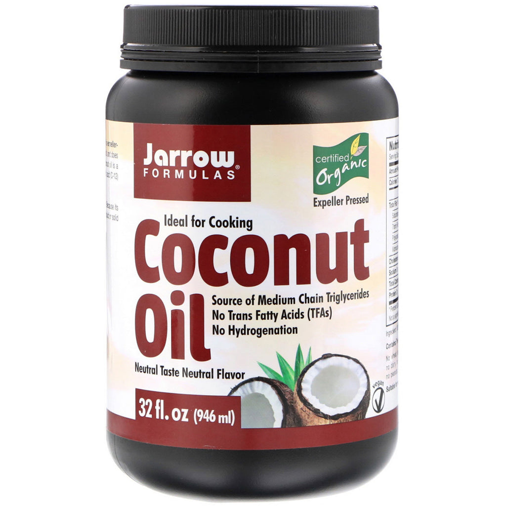 Jarrow Formulas, Olej kokosowy, Wytłok tłoczony, 32 fl oz (946 ml)
