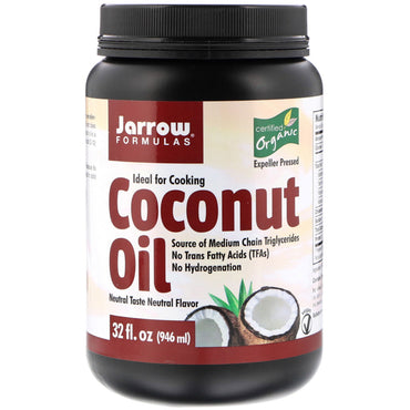 Jarrow Formulas, huile de noix de coco, pressée par expulseur, 32 fl oz (946 ml)