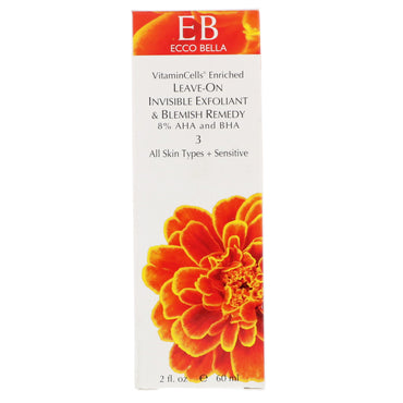 Ecco Bella, Leave-On Invisible Exfoliant & Blemish Remedy, 3, 2 fl oz (60 ml)