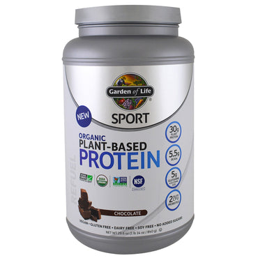 Garden of Life, Sport,  Plant-Based Protein, Refuel, Chocolate, 29.6 oz (840 g)
