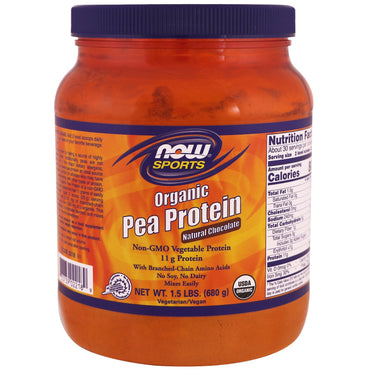 Now Foods, Sports,  Pea Protein, Natural Chocolate, 1.5 lbs (680 g)