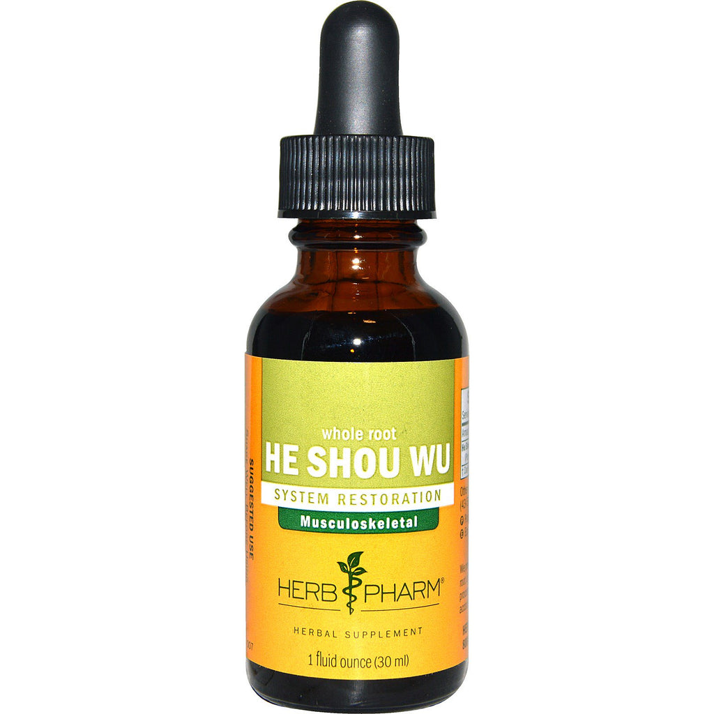 Herb Pharm, He Shou Wu, rădăcină întreagă, 1 fl oz (30 ml)