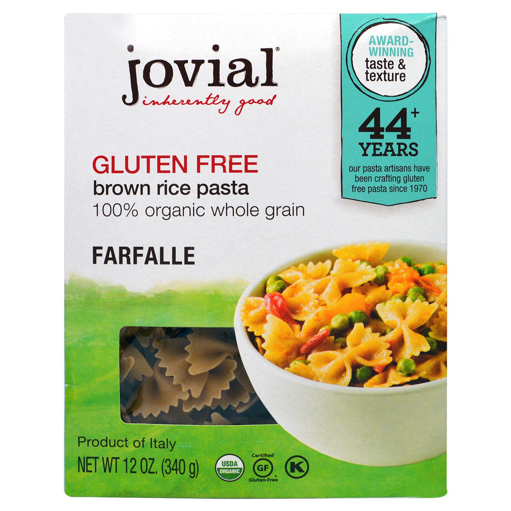 Jovial Pâtes de riz brun Farfalle 12 oz (340 g)