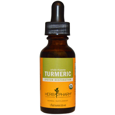 Herb Pharm, Whole Rhizome, Turmeric, 1 fl oz (30 ml)