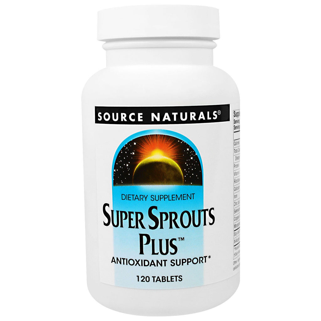 Source naturals, super sprouts plus, 120 comprimidos