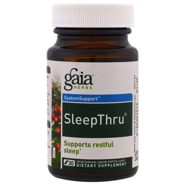 Gaia Herbs, SleepThru, 30 fitocápsulas líquidas vegetarianas