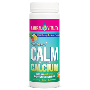 Natural Vitality, Natural Calm Plus Calcium, Raspberry-Lemon Flavor, 8 oz (226 g)