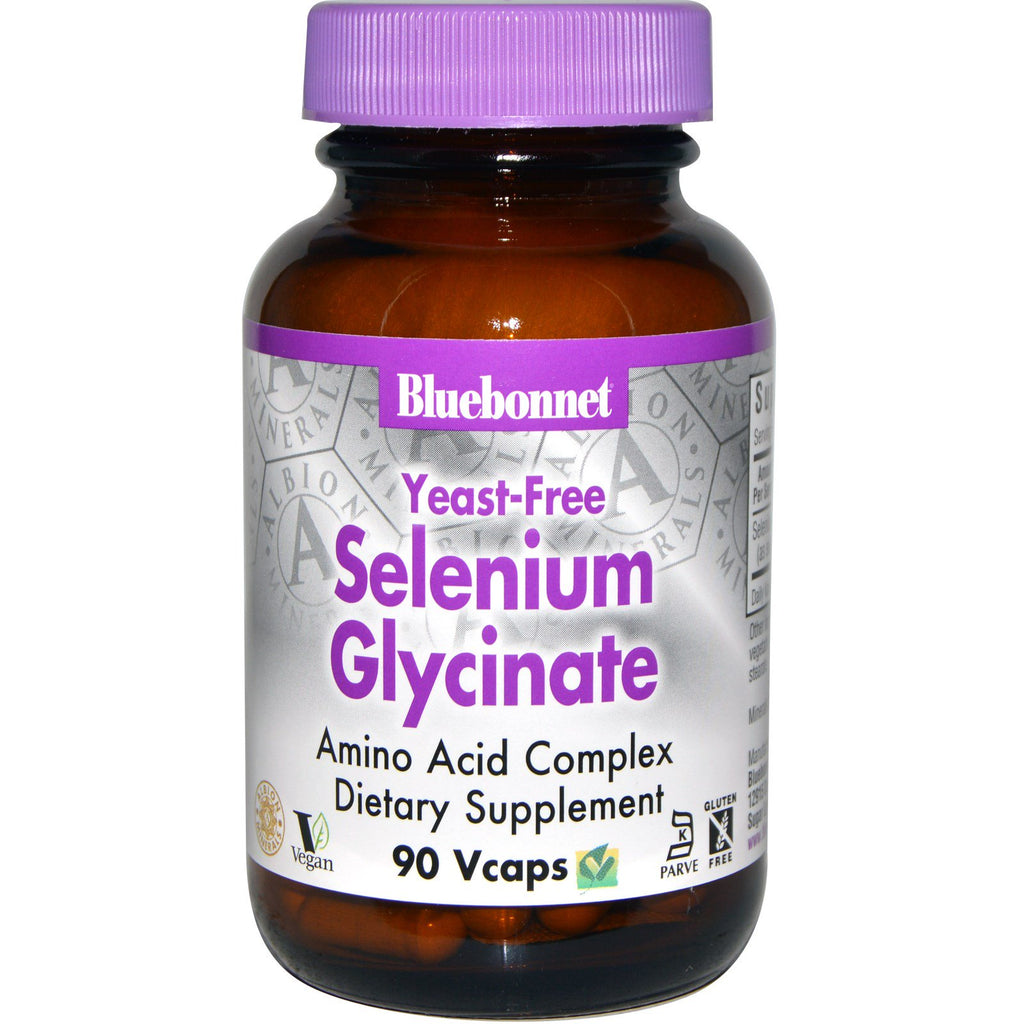 Bluebonnet Nutrition, glicinato de selenio, 90 cápsulas V