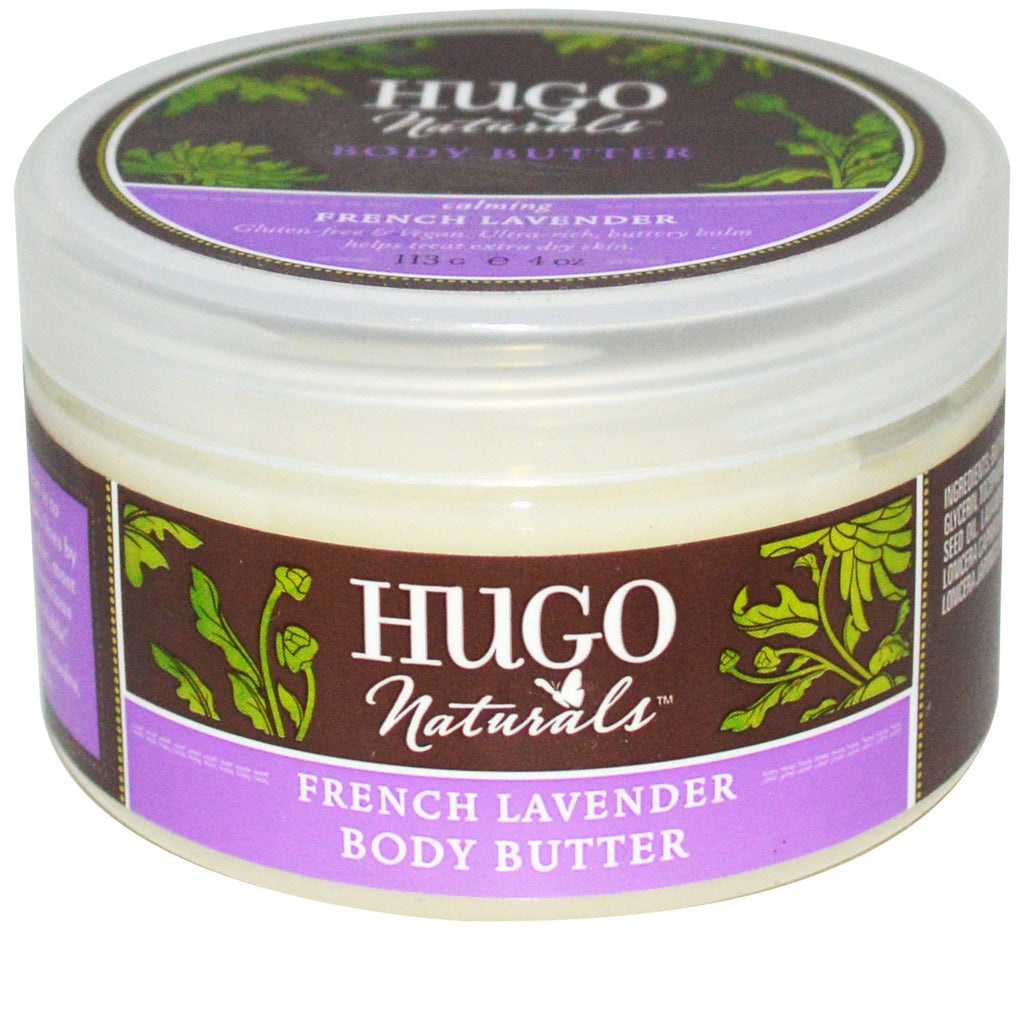 Hugo Naturals, kroppssmør, fransk lavendel, 4 oz (113 g)