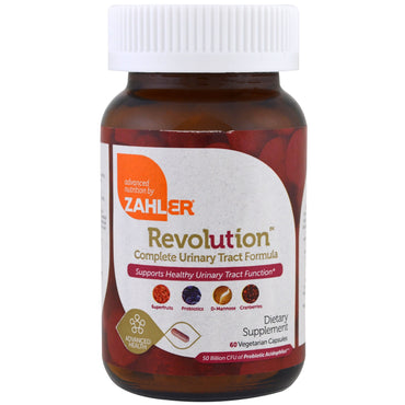 Zahler, revolución, fórmula completa para el tracto urinario, 60 cápsulas vegetales