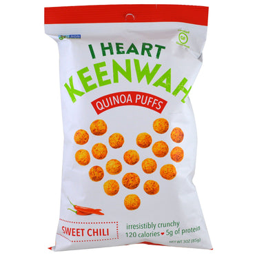 I Heart Keenwah, Quinoa Puffs, Sweet Chili, 3 oz (85 g)