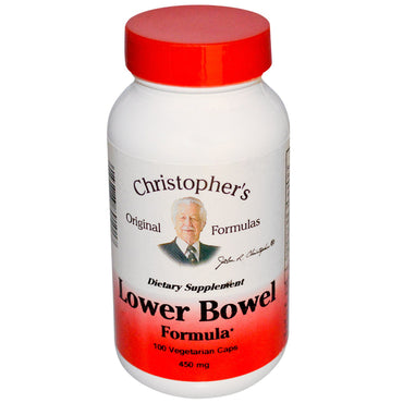Christopher's Original Formulas, Lower Bowel Formula, 450 mg, 100 식물성 캡슐